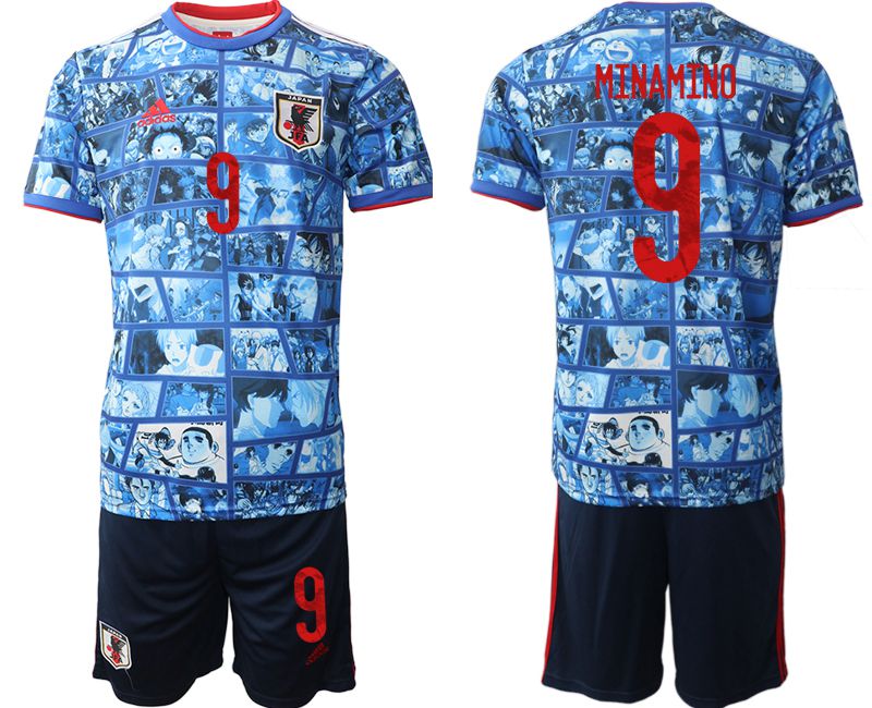 Men 2022 World Cup National Team Japan home blue #9 Soccer Jersey